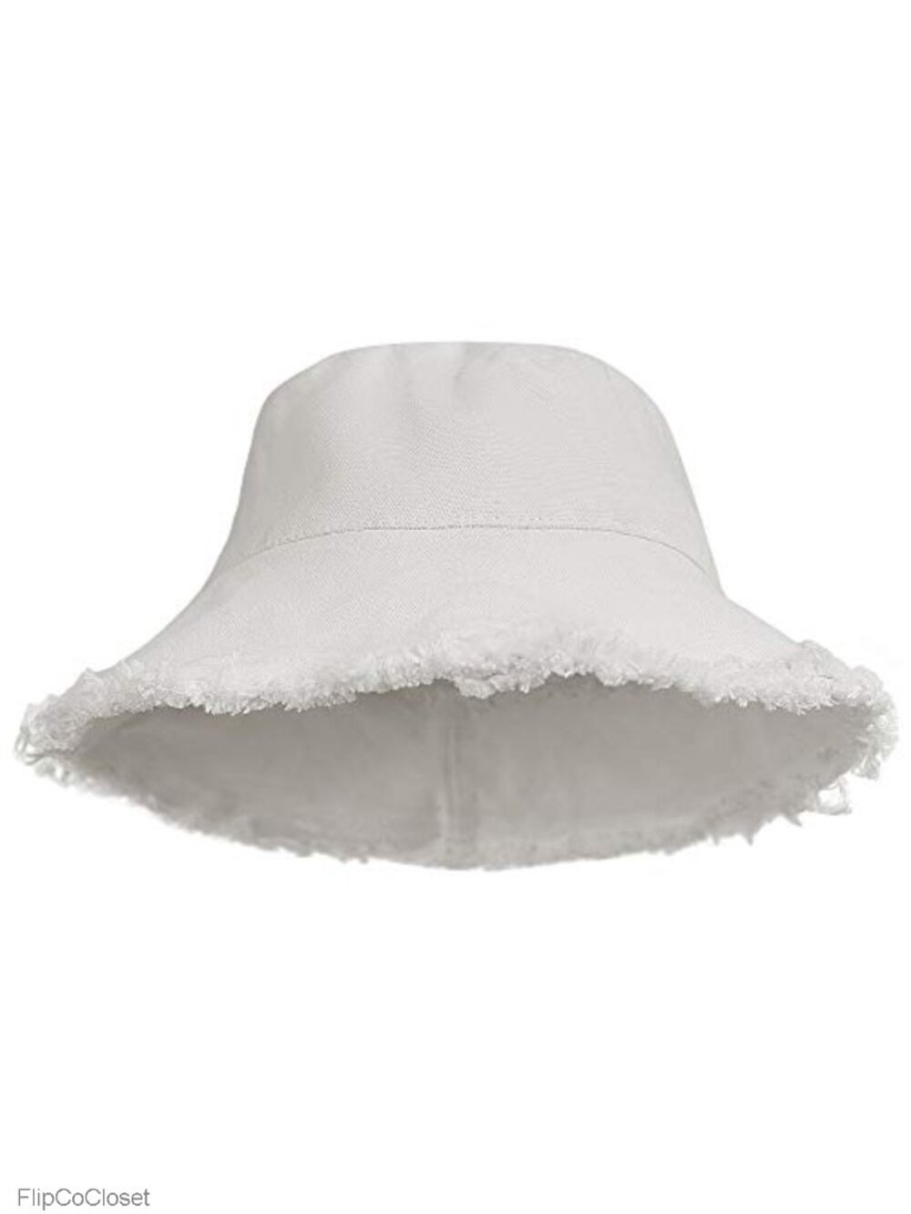 Womens Distressed Washed-Cotton Bucket Hat Wide Brim Sun Protection Foldable
